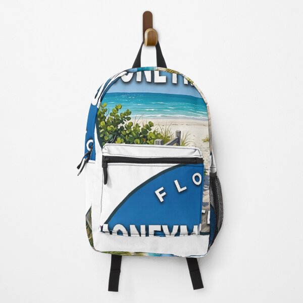 Item preview, Honeymoon Island State Park Florida Winter Gulf Round Badge Sticker designed and sold by DetourDgn.
