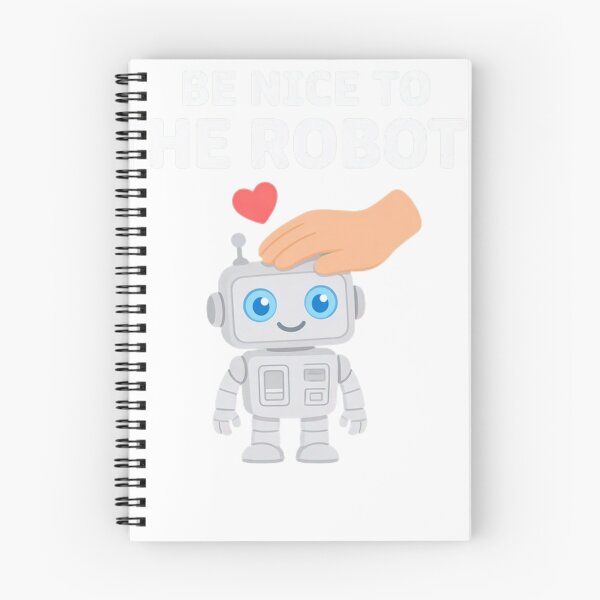 Aperçu de l'œuvre Be Nice To The Robots Funny AI Tech Humor Gift créée et vendue par HappyVibration.