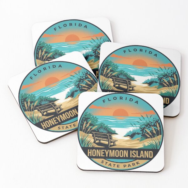 Item preview, Honeymoon Island State Park Florida Retro Beach Vintage Badge Sticker designed and sold by DetourDgn.