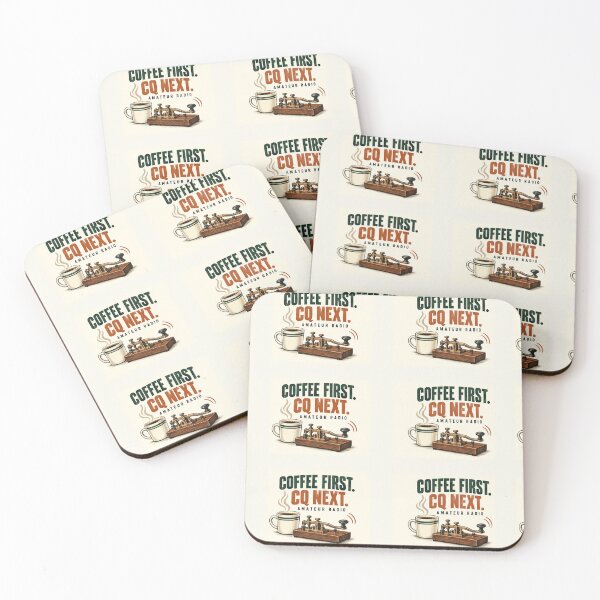 Item preview, Coffee First CQ Next Funny Ham Radio Morse Code Operator Mug designed and sold by astersgraphics.