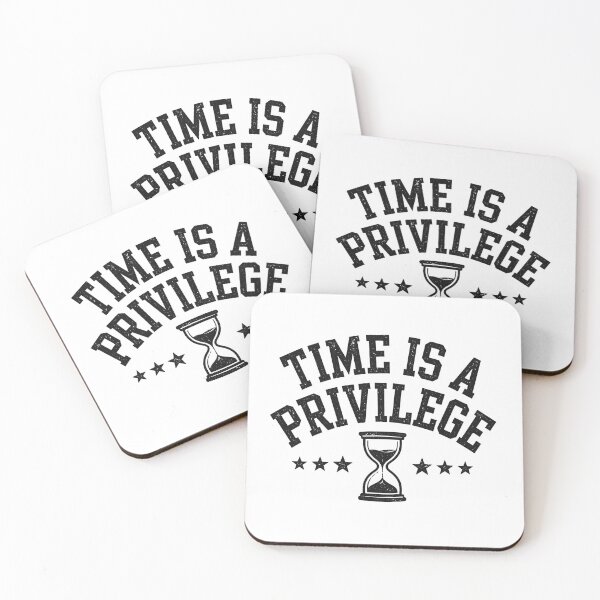 Item preview, Time Is A Privilege - Hourglass Collegiate Motivational Sticker designed and sold by Raju-Creative.