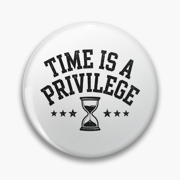 Item preview, Time Is A Privilege - Hourglass Collegiate Motivational Sticker designed and sold by Raju-Creative.