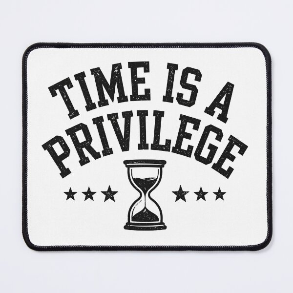 Item preview, Time Is A Privilege - Hourglass Collegiate Motivational Sticker designed and sold by Raju-Creative.