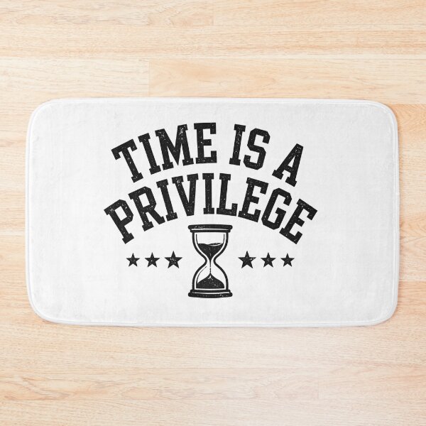 Item preview, Time Is A Privilege - Hourglass Collegiate Motivational Sticker designed and sold by Raju-Creative.