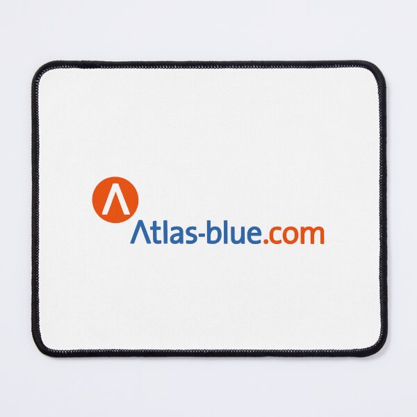 Item preview, Atlas-blue.com Airline Logo Orange Circle Emblem Blue Wordmark designed and sold by Clothingst.