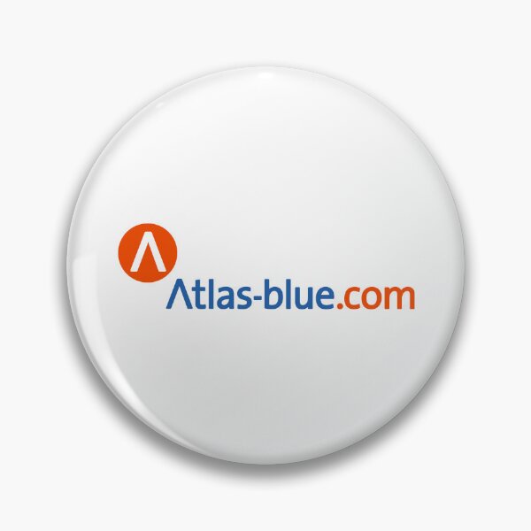 Item preview, Atlas-blue.com Airline Logo Orange Circle Emblem Blue Wordmark designed and sold by Clothingst.