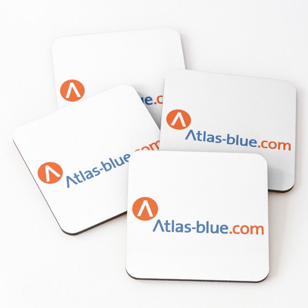 Item preview, Atlas-blue.com Airline Logo Orange Circle Emblem Blue Wordmark designed and sold by Clothingst.