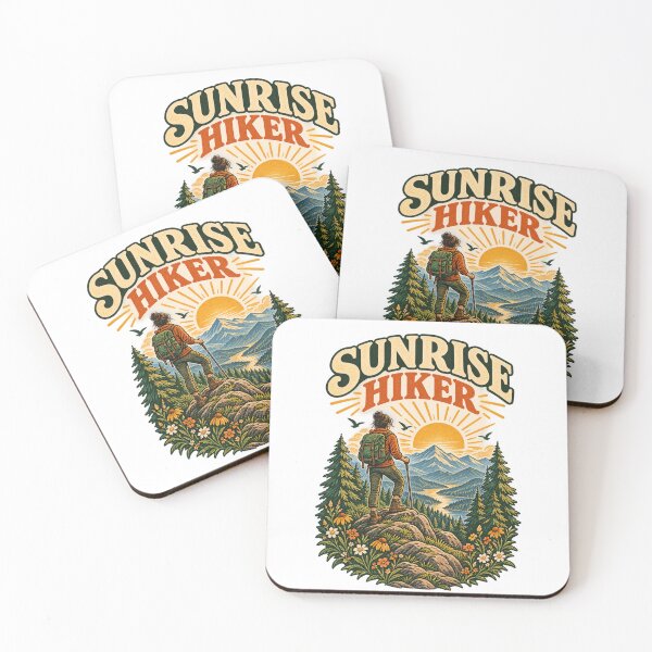 Item preview, Sunrise Hiker – Vintage Mountain Hiking Adventure Nature T-Shirt designed and sold by EssentialsWear.