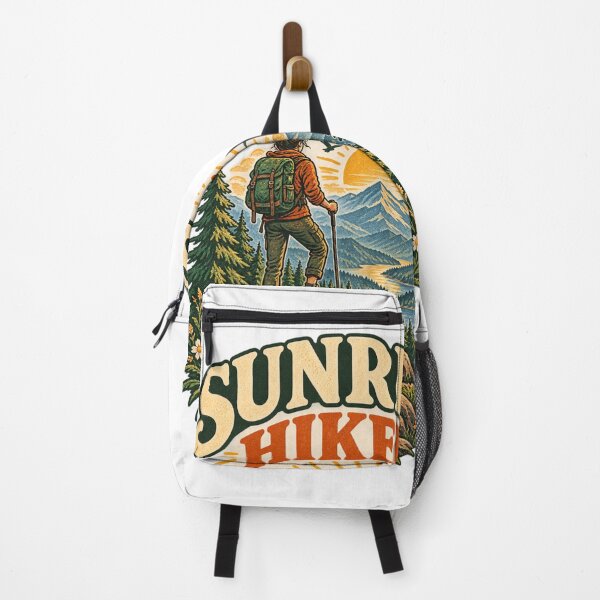 Item preview, Sunrise Hiker – Vintage Mountain Hiking Adventure Nature T-Shirt designed and sold by EssentialsWear.