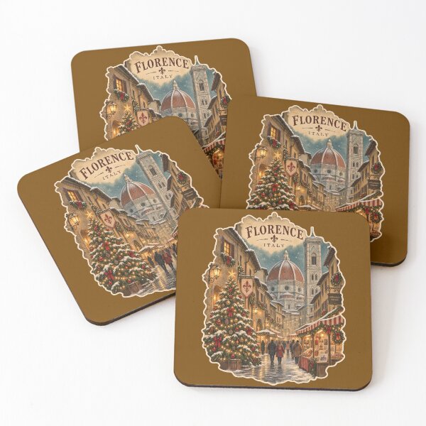 Item preview, Florence Italy Vintage Christmas - Festive Retro Travel Design designed and sold by ReachForArt.