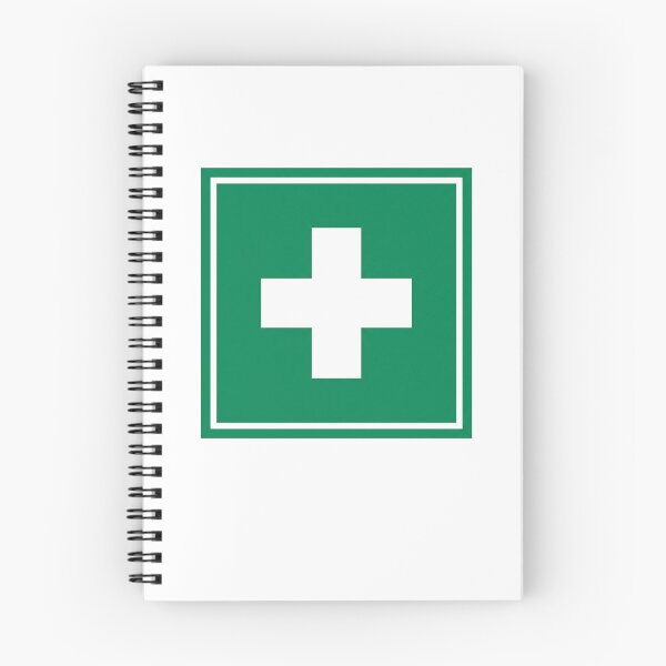 Item preview, HSE: First Aid Green Square Cross Symbol Safety Sign designed and sold by anuggra.