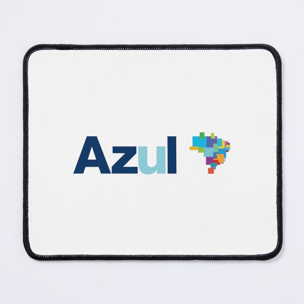 Item preview, Azul Brazilian Airlines Logo Navy Blue Text With Colorful Brazil Map Mosaic designed and sold by Clothingst.
