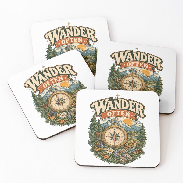 Item preview, Wander Often – Vintage Compass Mountain Adventure Travel T-Shirt designed and sold by EssentialsWear.