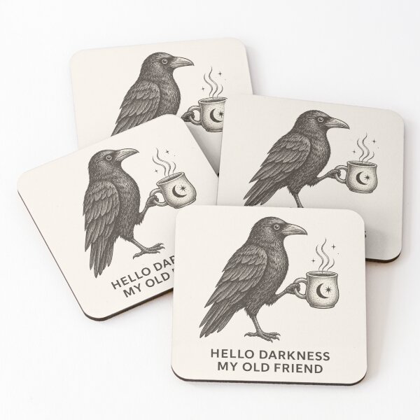 Item preview, Raven and Coffee, Funny Crow Coffee Lover, Gothic Bird Humor, Dark Academia Aesthetic, Spooky Halloween Raven, Coffee Lover Gift designed and sold by Cchotlan.