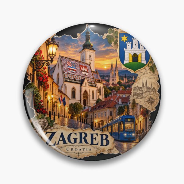 Item preview, Zagreb at Golden Hour — A Journey Through Old Croatia designed and sold by URBIVO.