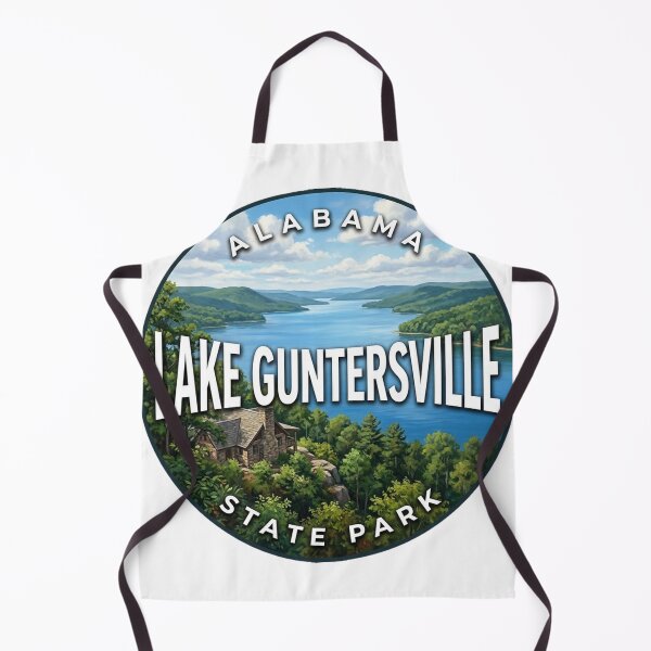 Item preview, Lake Guntersville State Park Alabama Summer Lake Round Badge Sticker designed and sold by DetourDgn.