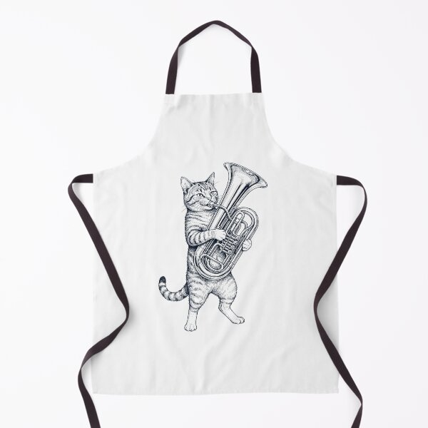 Item preview, Cat Playing Tuba Player Kitten Music Lover designed and sold by dian-rody-crest.