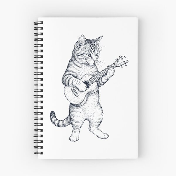 Item preview, Cat Playing Ukulele Player Kitten Music Lover designed and sold by dian-rody-crest.
