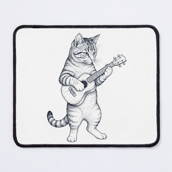 Item preview, Cat Playing Ukulele Player Kitten Music Lover designed and sold by dian-rody-crest.