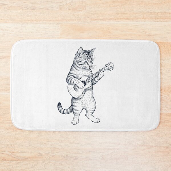 Item preview, Cat Playing Ukulele Player Kitten Music Lover designed and sold by dian-rody-crest.