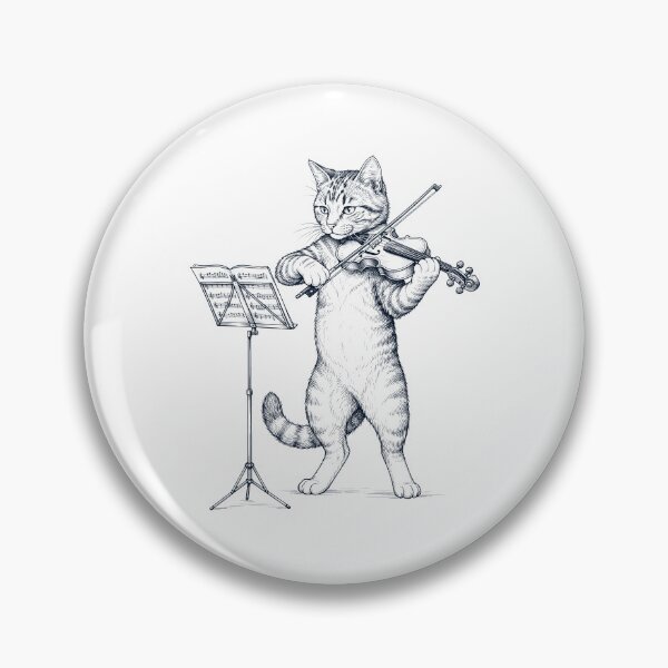 Item preview, Cat Playing Violin Player Kitten Music Lover designed and sold by dian-rody-crest.