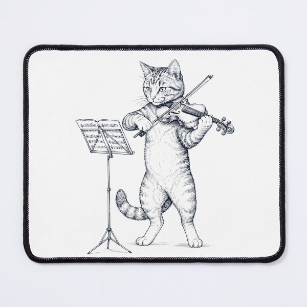 Item preview, Cat Playing Violin Player Kitten Music Lover designed and sold by dian-rody-crest.