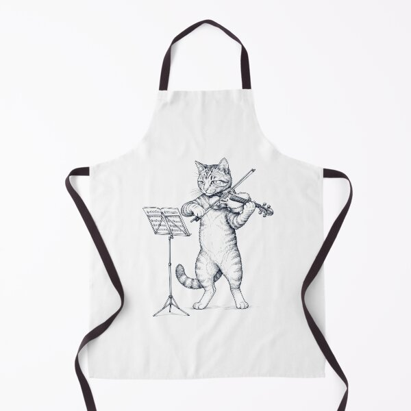 Item preview, Cat Playing Violin Player Kitten Music Lover designed and sold by dian-rody-crest.