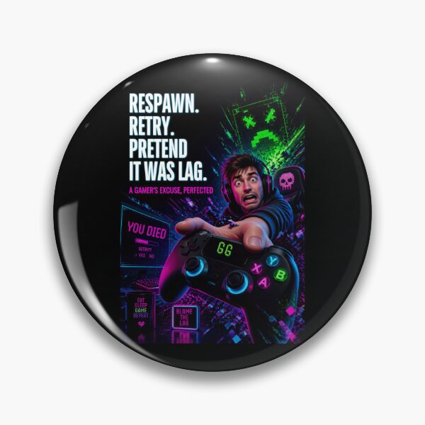 Item preview, Pegatina divertida de Gamer con excusa de fingir lag LazyDayzCo designed and sold by LazyDayzCo.