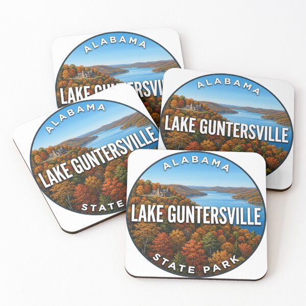 Item preview, Lake Guntersville State Park Alabama Autumn Ridge Round Badge Sticker designed and sold by DetourDgn.