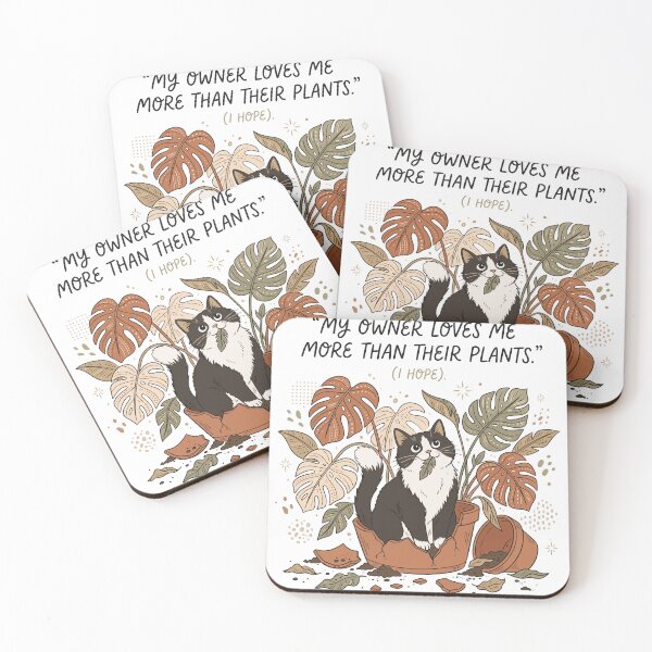 Item preview, My Owner Loves Me More Than Their Plants - Funny Cat    designed and sold by azzam-13.