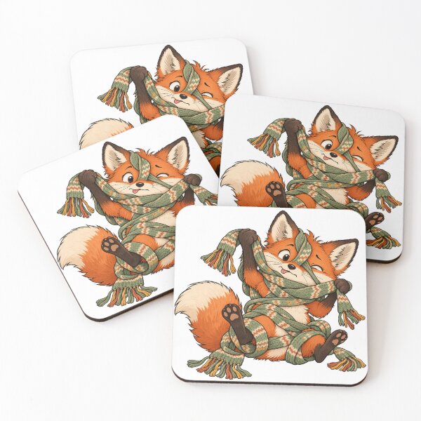 Item preview, Fox tangled in a scarf designed and sold by OddlyNatural.