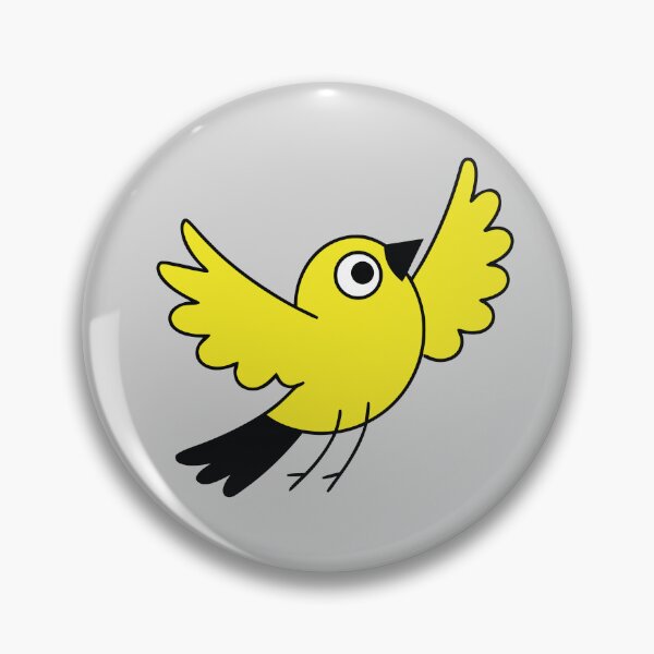 Item preview, Flying Yellow Bird With Spread Wings Cute Cartoon designed and sold by zan-mf.