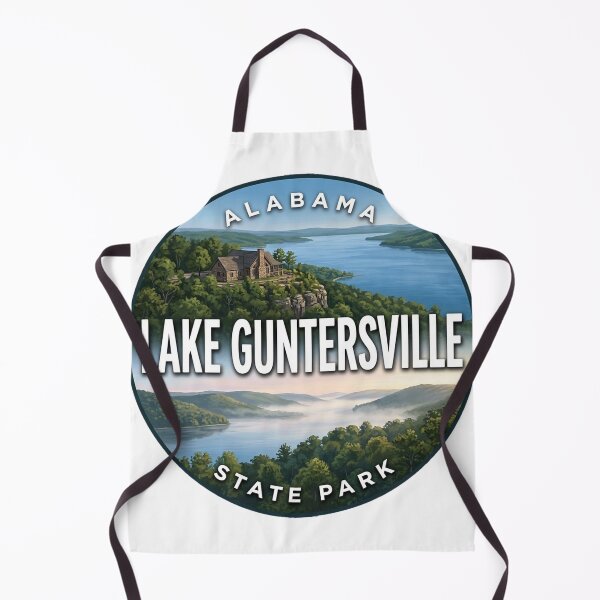 Item preview, Lake Guntersville State Park Alabama Misty Morning Round Badge Sticker designed and sold by DetourDgn.