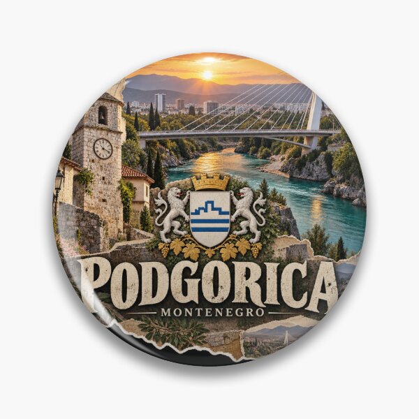 Item preview, Podgorica — Where Stone Meets the River designed and sold by URBIVO.