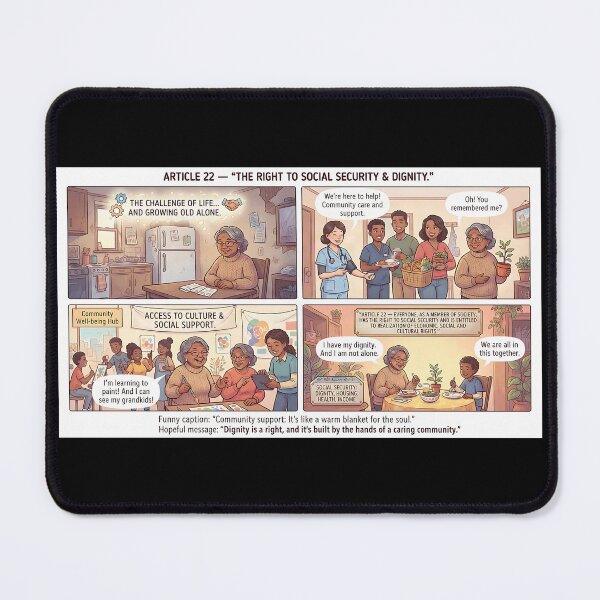 Item preview, ARTICLE 22: SOCIAL SECURITY AND DIGNITY FOR ALL designed and sold by Mianku | Für das Leben.