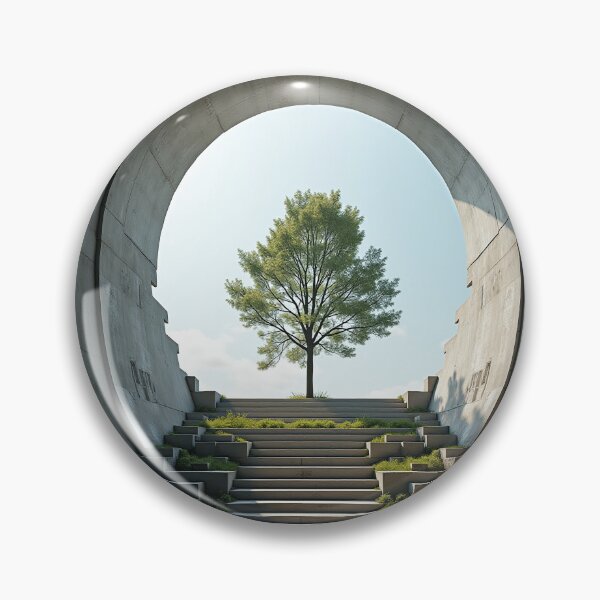 Artikelvorschau, Circular Architectural Opening Framing Sky From a Deep Stone Chamber entworfen und verkauft von profustock.