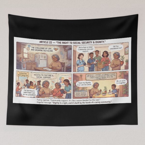 Item preview, ARTICLE 22: SOCIAL SECURITY AND DIGNITY FOR ALL designed and sold by Mianku | Für das Leben.