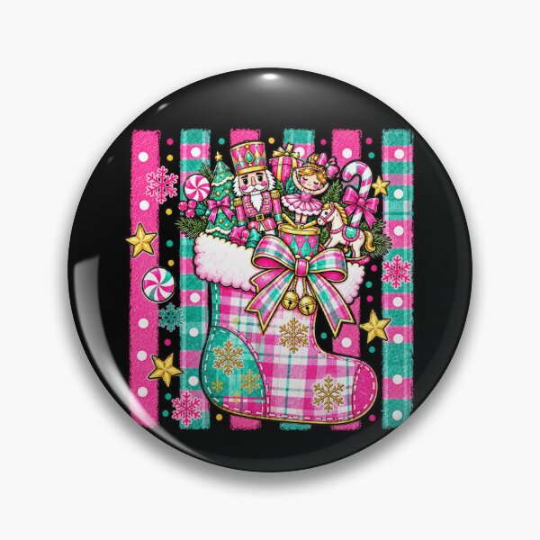 Item preview, Nutcracker Christmas Stocking Ballerina Pink Plaid Holiday designed and sold by StanaLuis.
