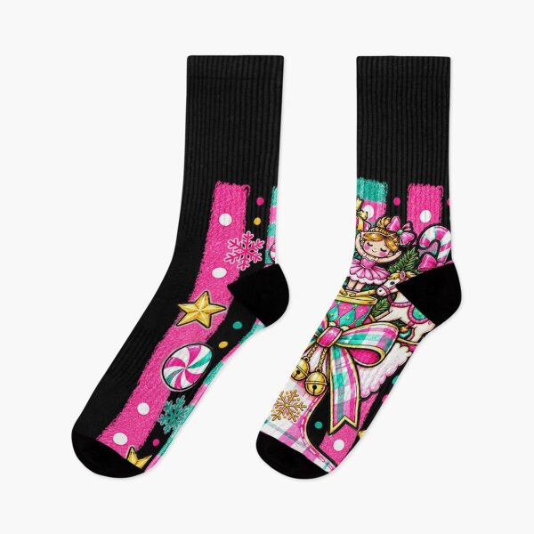 Item preview, Nutcracker Christmas Stocking Ballerina Pink Plaid Holiday designed and sold by StanaLuis.