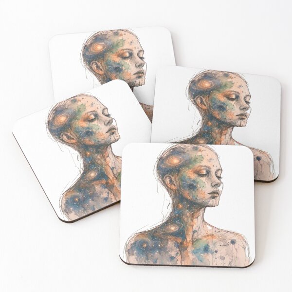 Item preview, The universe fills surreal woman  designed and sold by MaciejPetelski.