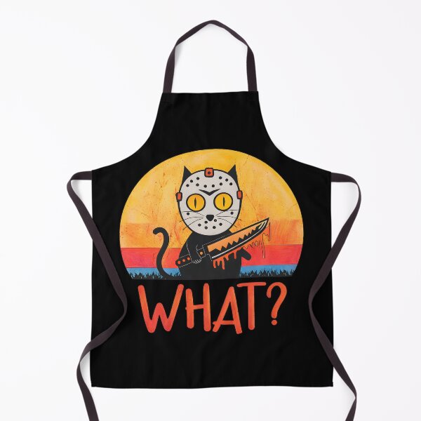 Item preview, Funny Cat Horror Mask Knife What Retro Sunset designed and sold by Dmo3HarkoArt.