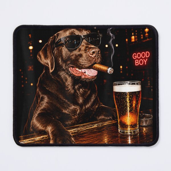 Item preview, Cigar Sunglasses Dog Drinking Funny designed and sold by OMITTEROMINOUS.