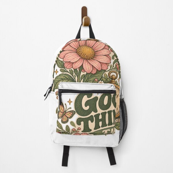 Item preview, Good Things Take Time – Vintage Floral Butterfly Inspirational T-Shirt designed and sold by EssentialsWear.