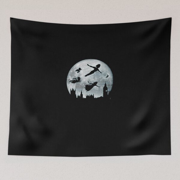 Item preview, Magical Fairytale Flying Silhouettes Big Moon designed and sold by AdaliBoudjedra1.