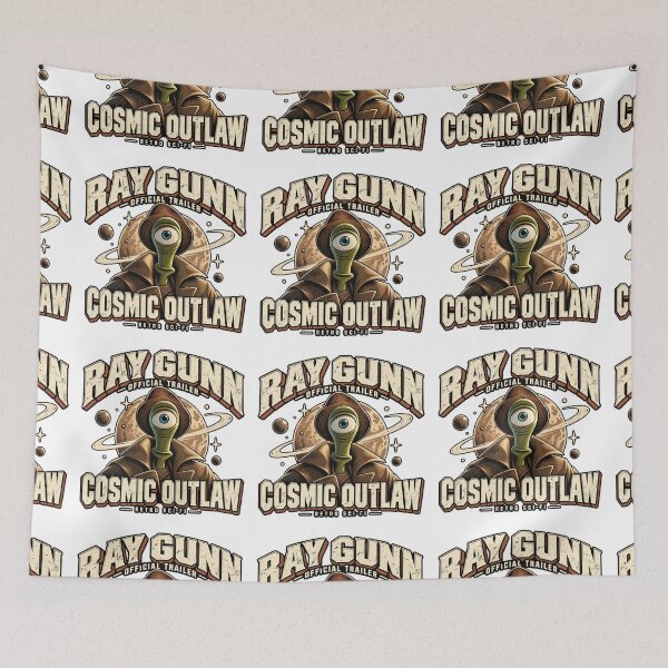 Item preview, Retro Sci-Fi One Eyed Alien Detective Cosmic Outlaw Vintage Movie Gift designed and sold by IRON WINGS /USAF.