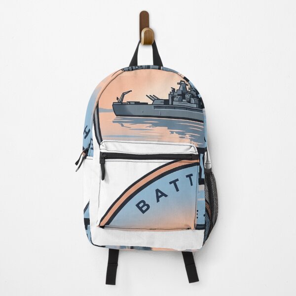 Item preview, USS Alabama Battleship Mobile Alabama Sunrise Vintage Badge Sticker designed and sold by DetourDgn.
