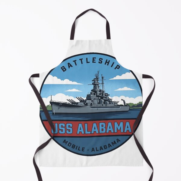 Item preview, USS Alabama Battleship Mobile Alabama Blue Water Vintage Badge Sticker designed and sold by DetourDgn.