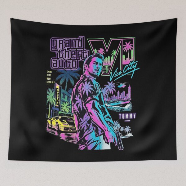 Item preview, Vice Beach Sunset 80s Vintage Synthwave Art designed and sold by tanbaobu.