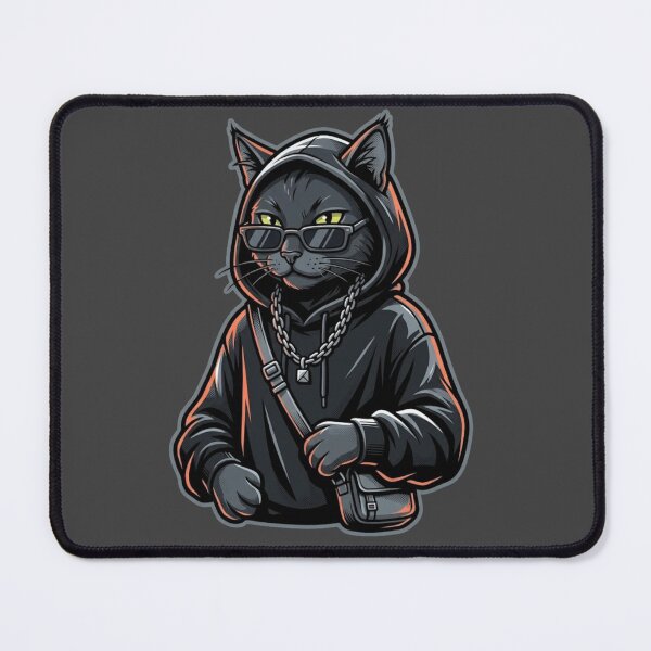 Item preview, Cool Black Cat Streetwear Hip Hop Design designed and sold by Matrix13.