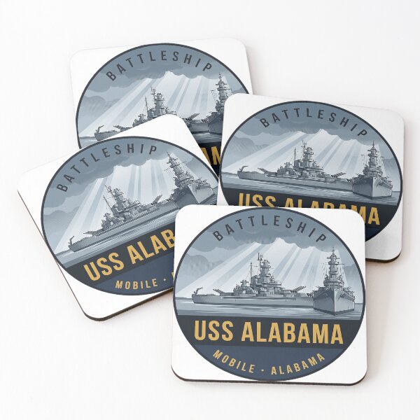 Item preview, USS Alabama Battleship Mobile Alabama Stormy Bow Vintage Badge Sticker designed and sold by DetourDgn.